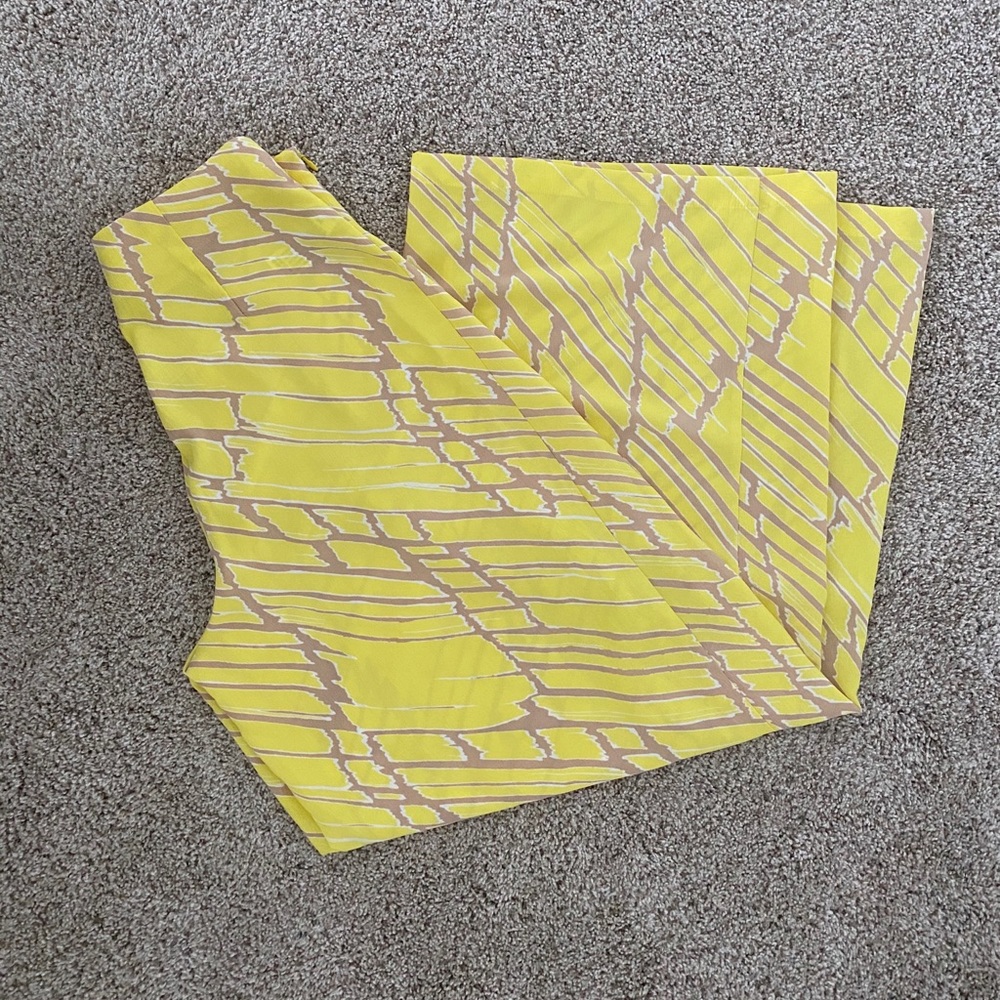 Yellow Forever21 wide leg pants